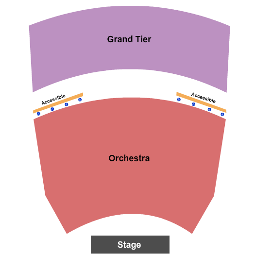 Seatmap for tennessee performing arts center - james k polk theater